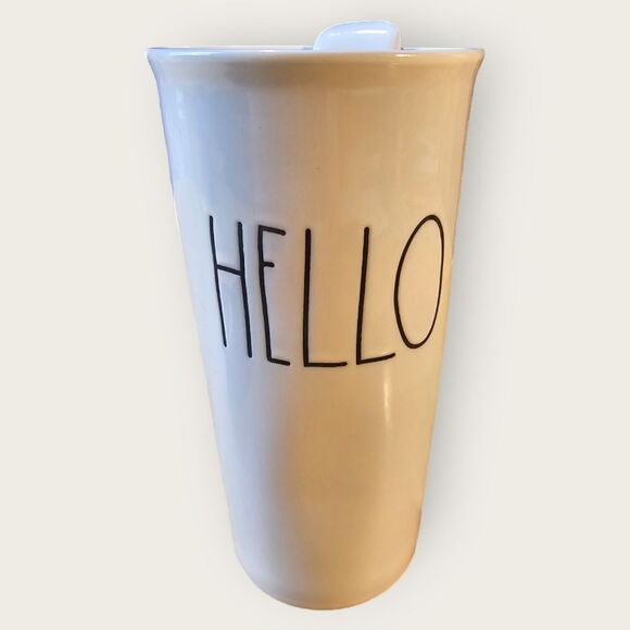 Rae Dunn Artisan Collection 'Hello' Ceramic To Go Travel Mug - Picture 7 of 7